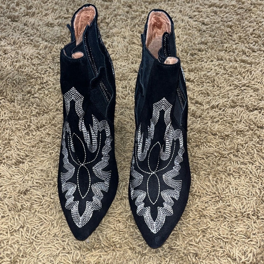 Jeffrey Campbell suede/leather platform booties. Comfortable . Barely worn.